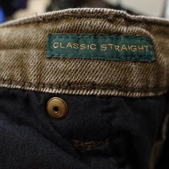 LAUREN RALPH LAUREN JEANS CO CLASSIC STRAIGHT GREEN DENIM JEANS WOMENS 18W 18 - Picture 7 of 8